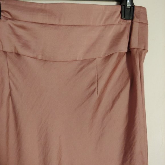 Free People Silky Flowy Boho Runway Trendy Y2K Festival Blush Maxi Skirt 12 - Picture 10 of 16